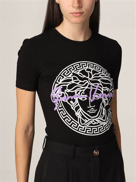 versace black t shirt women& 39|authentic versace shirts.